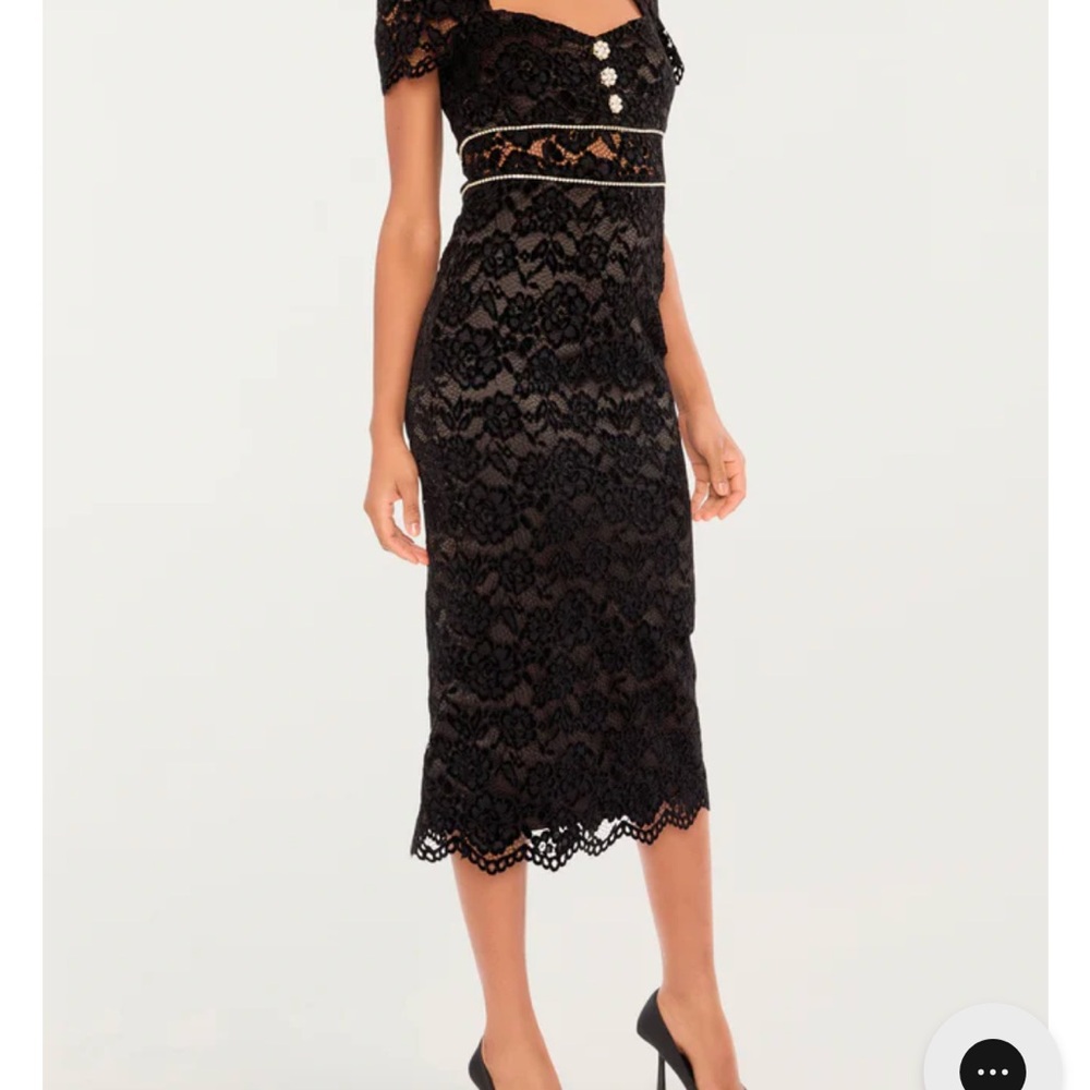 Likely Black Cut Out Sheath Midi Dress